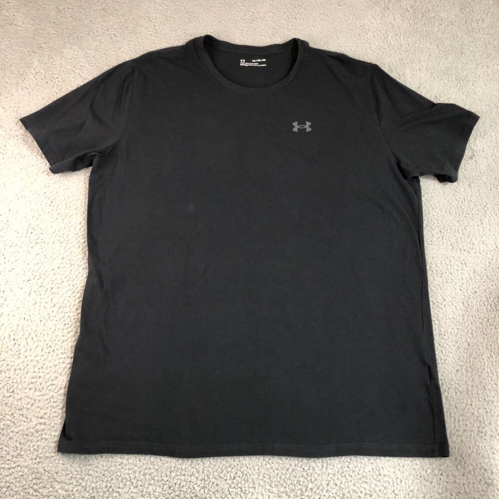 Under Armour Shirt Mens XXXL 3XLarge Black Heatgear Sportswear Logo Athleisure